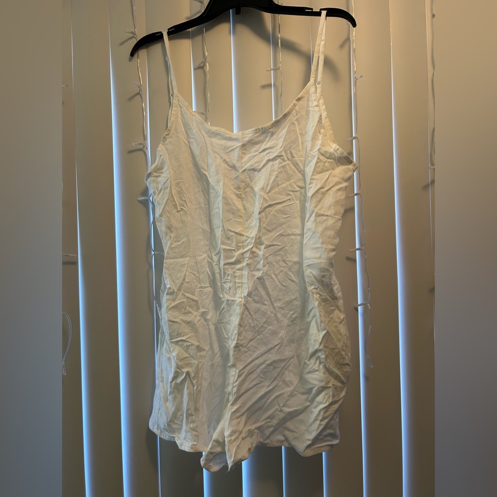 White Linen Romper